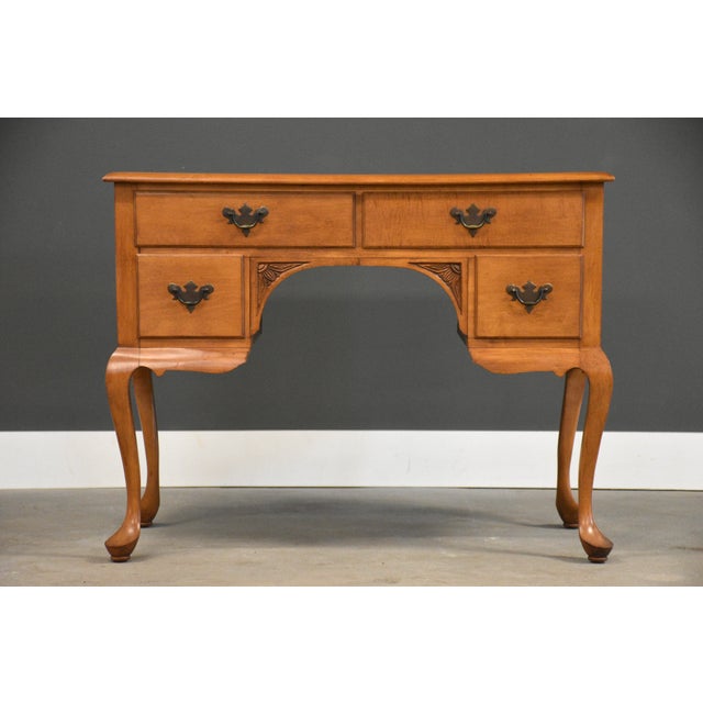 1960s Solid Maple Low Boy Dresser Vanity For Sale - Image 4 of 10