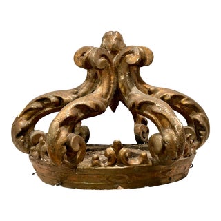 18th Century Architectural Salvage Gilded Crown For Sale