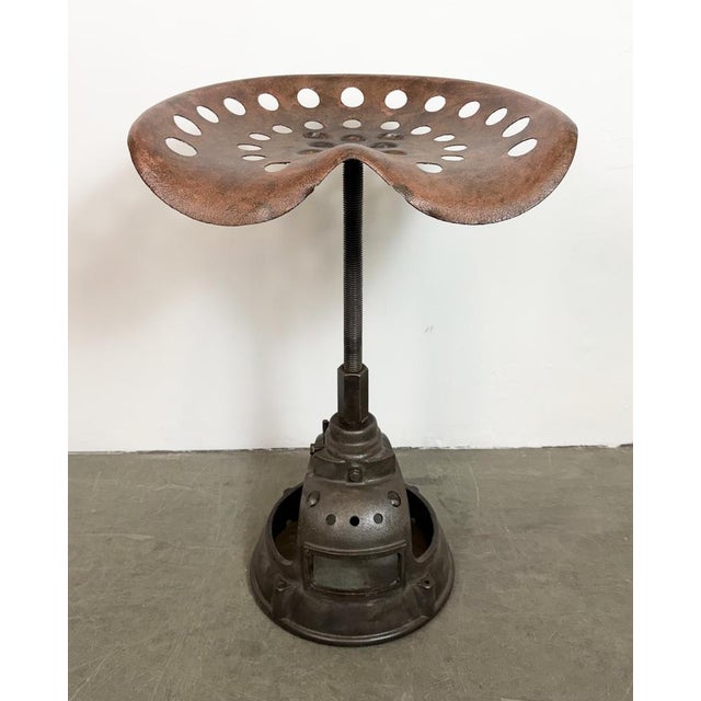 Mid-Century Modern Vintage Industrial Swivel Chair, 1950s For Sale - Image 3 of 18