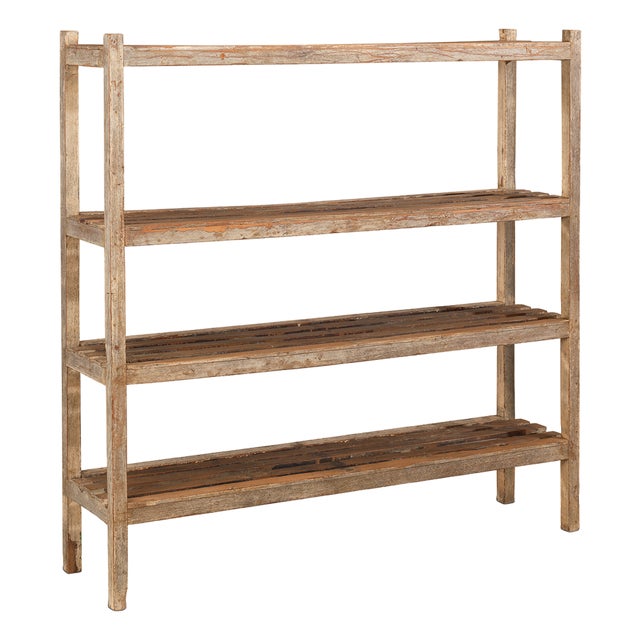 Vintage Slatted Shelves, 1950s For Sale