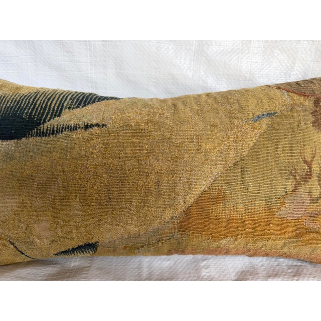 17th Century 7th Century Brussels Tapestry Fragment Pillow With Abstract Pattern For Sale - Image 5 of 7