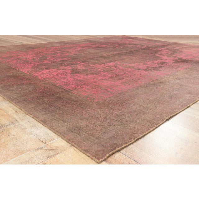 Textile Mid 20th Century Industrial Maximalist Vintage Turkish Rug - 09'09 X 12'05 For Sale - Image 7 of 9
