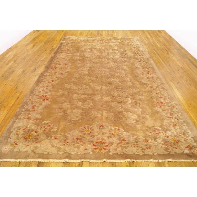 Vintage Chinese Decorative Oriental Rug in Gallery Size For Sale - Image 4 of 11