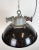 Black Industrial Black Enamel and Cast Iron Cage Pendant Light from Elektrosvit, 1960s For Sale - Image 8 of 17