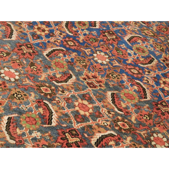 Blue Antique Persian Rug. 8'10"x 13' For Sale - Image 8 of 18