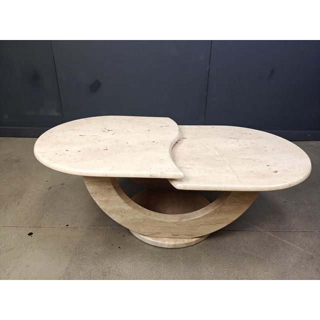 Vintage Two-Tier Travertine Coffee Table, 1970s For Sale - Image 9 of 9