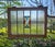 A beautiful vintage stained glass New Orleans transom window featuring water glass, rich texture, and a stunning geometric...