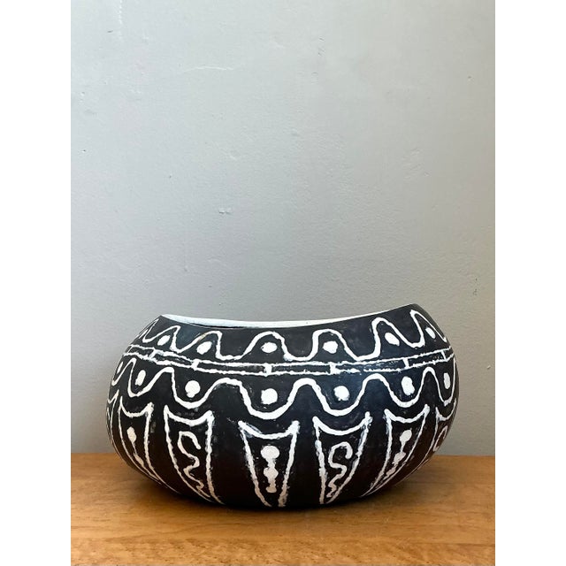 Vintage Original Hand Painted Studio Pottery Bowl For Sale - Image 4 of 12