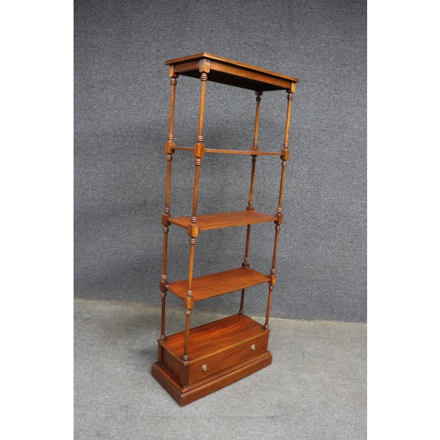 Baker Mahogany Etagere With Drawer For Sale - Image 16 of 16