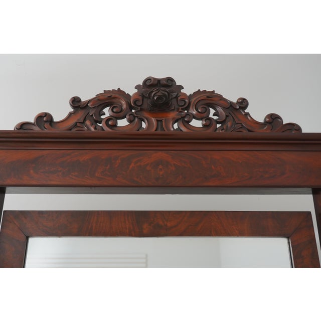 Victorian Antique Victorian Monumental Cheval Dressing Mirror For Sale - Image 3 of 13