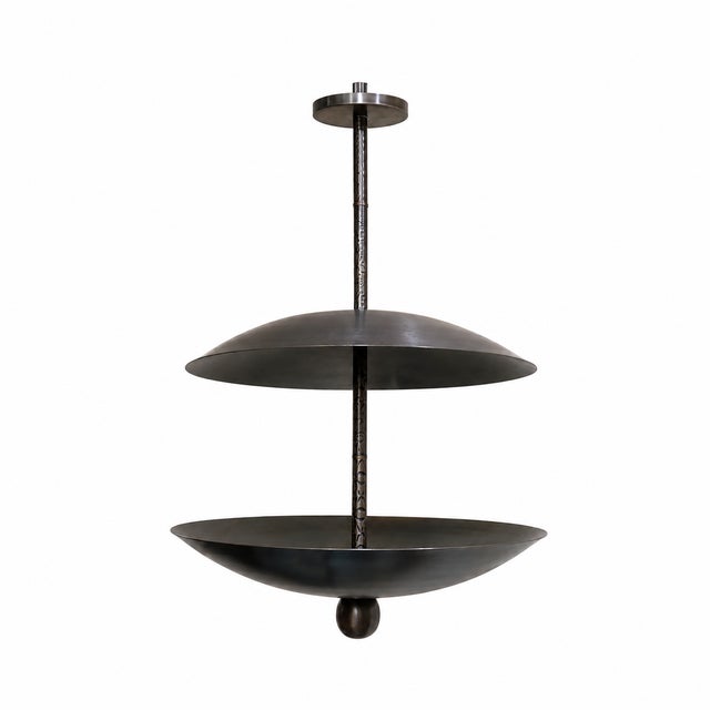 Handmade Brass Chandelier, Mid Century Modern Ceiling Light, Vintage Stilnovo Pendant Lamp, Dining Room Light, Statement Ceiling Fixture 28x30 For Sale - Image 10 of 12
