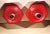 Red Vintage German Flat Wall Lamps in Red Glazed Ceramic by Hustadt-Leuchten, 1970s, Set of 2 For Sale - Image 8 of 8