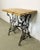 Mid-Century Modern Industrial Iron & Wood Worktable, 1950s For Sale - Image 3 of 14