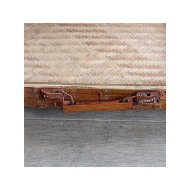 Wood Rattan Suitcase, 1950s For Sale - Image 7 of 10