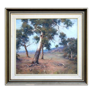 Australian Gum Trees Landscape by John Sharman For Sale