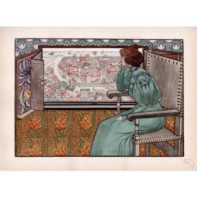 Gustave-Max Stevens, Solveig, 1898, Lithograph on Paper For Sale - Image 10 of 10