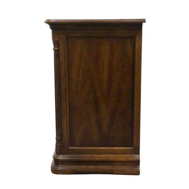 Drexel Heritage Cameo Collection Burled Walnut Italian Neoclassical Tuscan Style 78" Triple Door Dresser 002-132 For Sale - Image 14 of 17