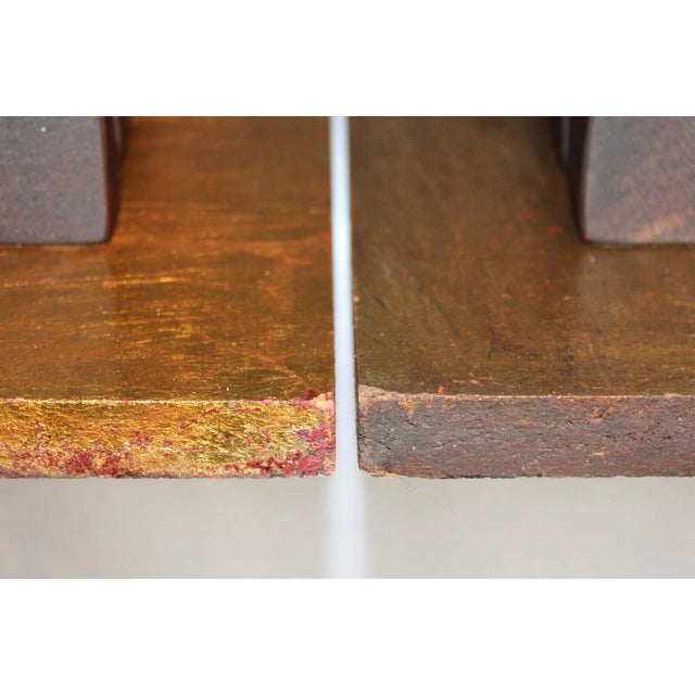 1960s Jaru California 36" Wall Art Wood Carved Figures Gold Plaques For Sale - Image 17 of 17