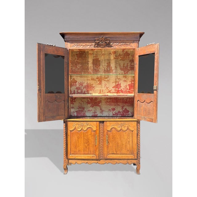 18th Century Louis XV Oak Masonic Deux Corps Cabinet For Sale - Image 3 of 17