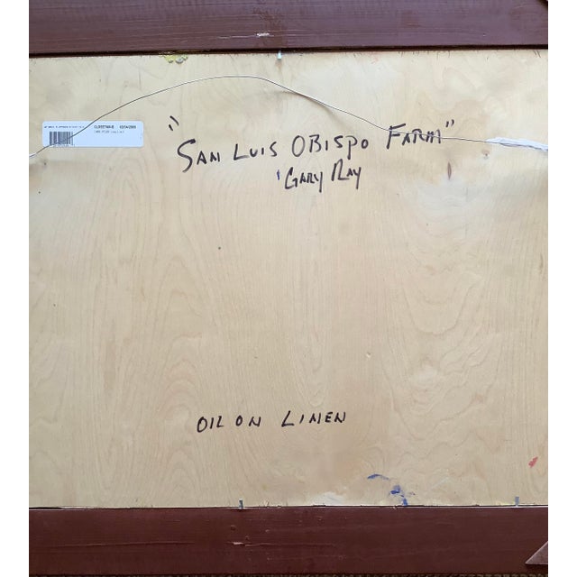 Modern Gary Ray Plein Air Oil Linen Wood Frame Signed California Landscape Painting For Sale - Image 4 of 18