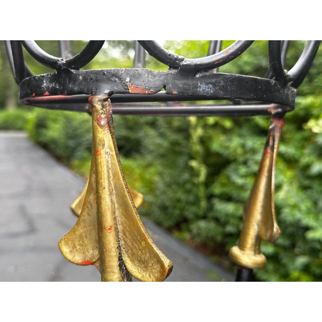 Pair of Empire Metal and Gilt 'Bow & Arrow' Plant Stands For Sale - Image 10 of 12