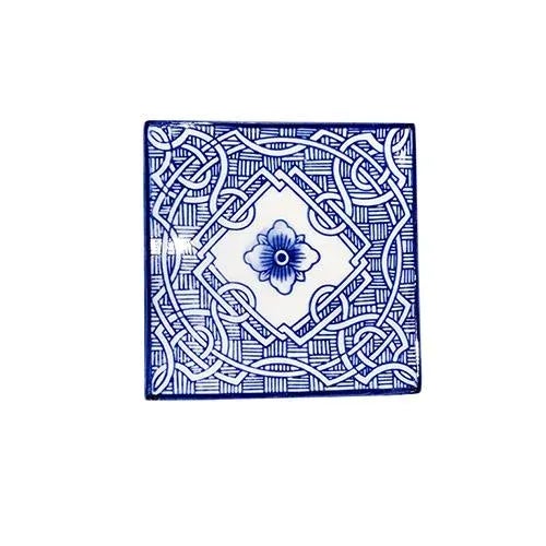 Asian Blue and White Ceramic Coaster For Sale - Image 4 of 4