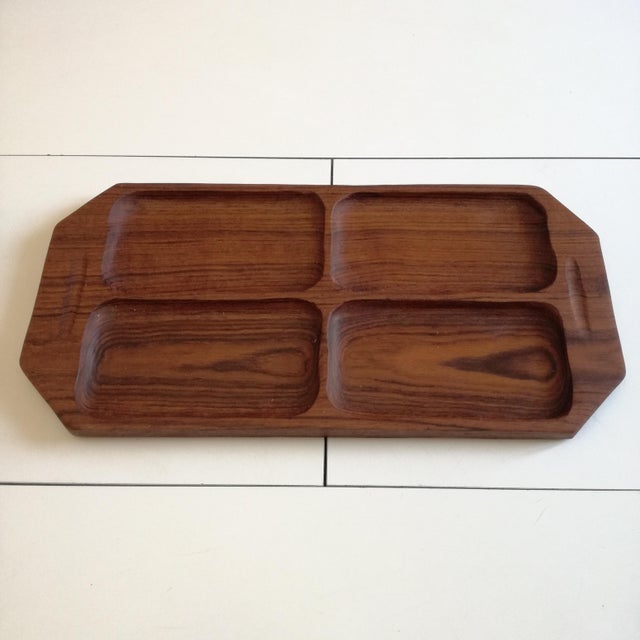 Rectangular Serving Tray in Teak For Sale - Image 5 of 8