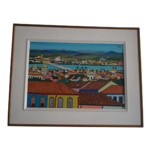 1970s Calixto Sales Bahia Brazil Seascape Painting