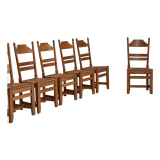 19th Century France Amber Wood Dining Chair For Sale