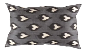 Ti 252 Black Decorative Accent Ikat Pillow 16'' X 24''