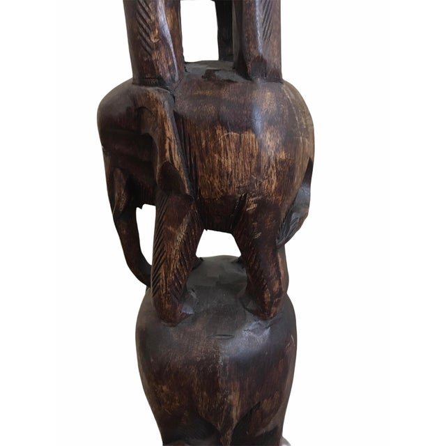 Wood 1990s Elephant Sculpture For Sale - Image 7 of 10