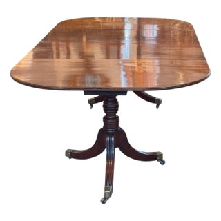 19th Century English Pedestal Dining Table For Sale