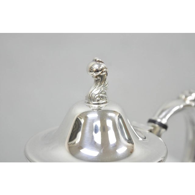 Oneida Vintage Oneida Victorian Style Silver Plated Victorian Teapot Coffee Pot For Sale - Image 4 of 13