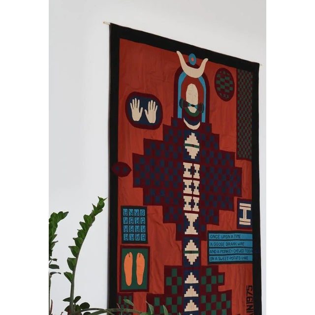 Quilted Patchwork Wall Tapestry by Sharon McKain, 1975 For Sale - Image 3 of 9