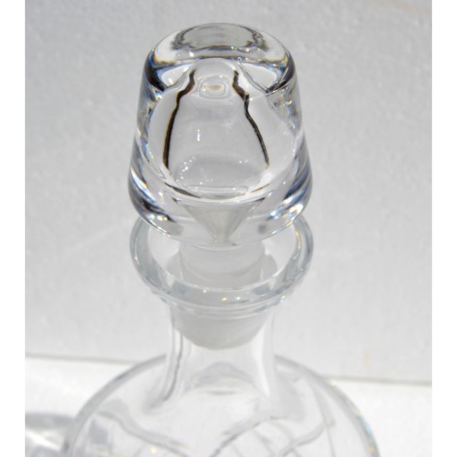 Glass 1950s Waterford Crystal Whiskey Spirit Liquor Decanter Handmade Cut Glass Pattern For Sale - Image 7 of 14
