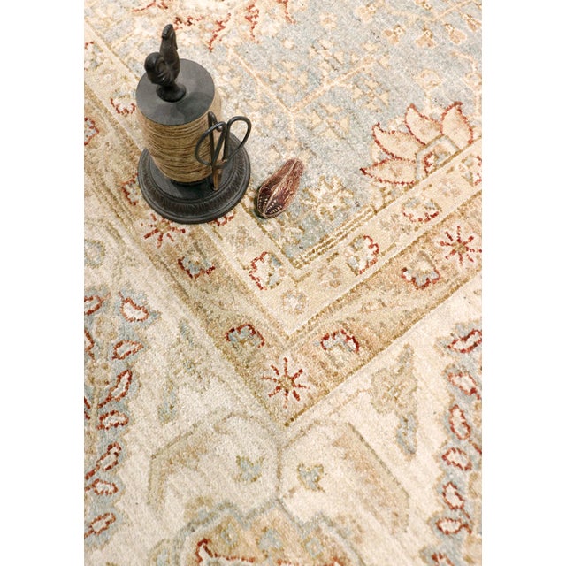 Pasargad Home Sultanabad Lamb's Wool Area Rug, 10' 2" X 19' 9", L. Blue For Sale - Image 4 of 5