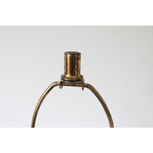 Mid-Century Glazed Blue & Green Table Lamp For Sale In Milwaukee - Image 6 of 6