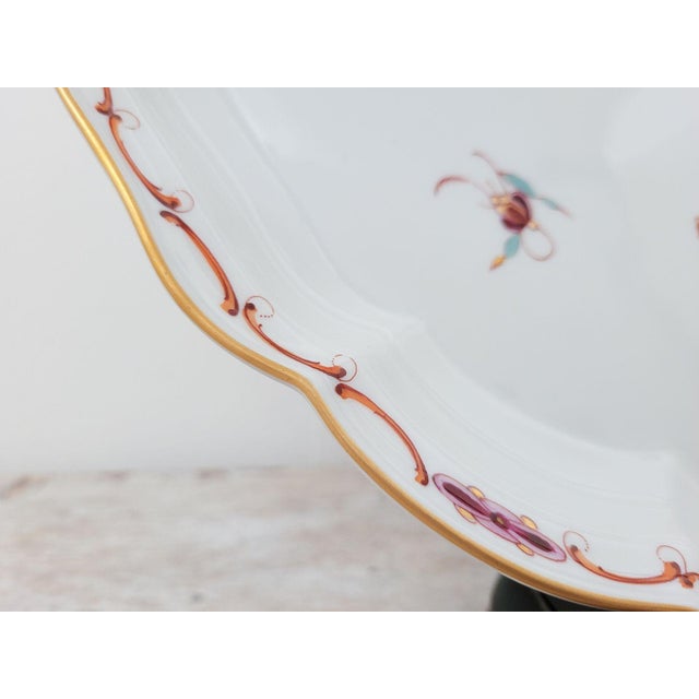 Traditional Nymphenburg Indian Summer Flowers Oval Platter, Germany Circa 1960 For Sale - Image 3 of 5