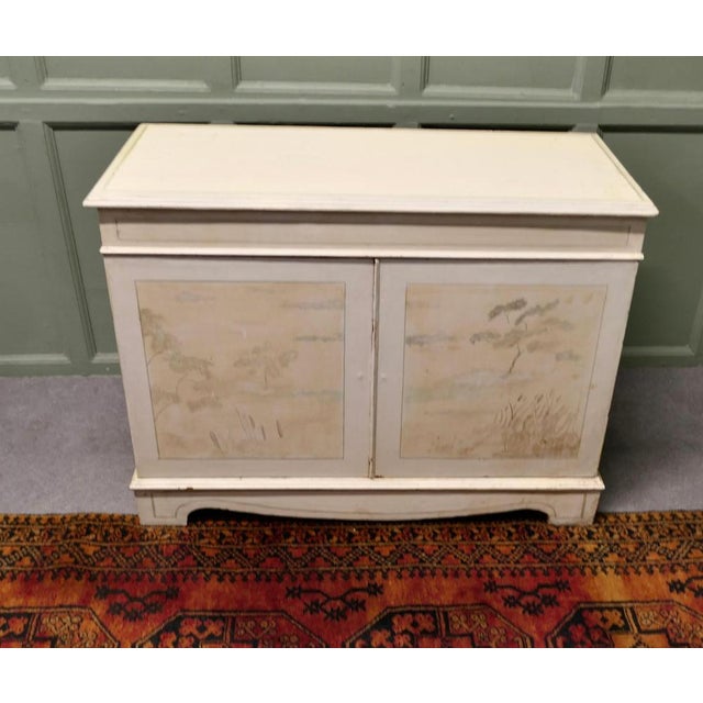 Mid Century Hand Painted Hi-Fi Cabinet The top of this piece has a hinged top and lifts like a lid for access, it has air...