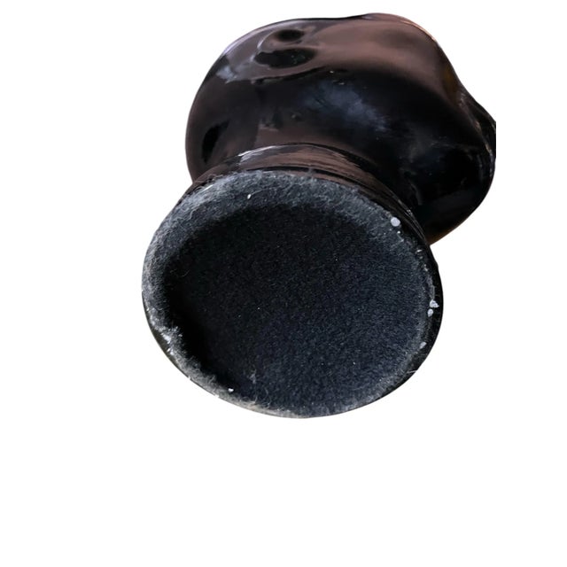 Black Glass Head Sculpture, 1970’s For Sale In Dallas - Image 6 of 8