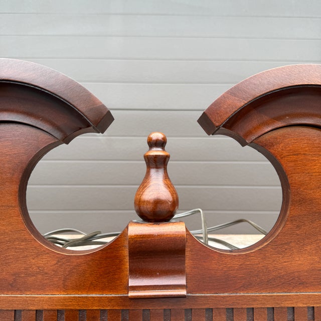 1990s Philip Reinisch Federal Style Carved Cherry Mirrored Curio or Display Cabinet For Sale In Philadelphia - Image 6 of 15
