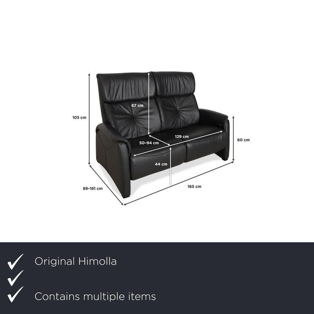 The Himolla 4978 suite consists of a three-seater and a two-seater upholstered in genuine anthracite leather, combining...