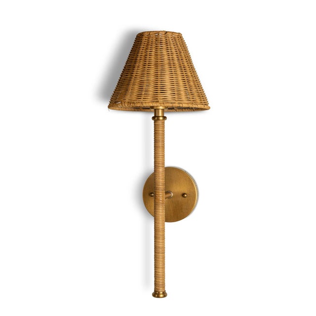 2020s Malibu Rattan Wall Sconce For Sale - Image 5 of 7
