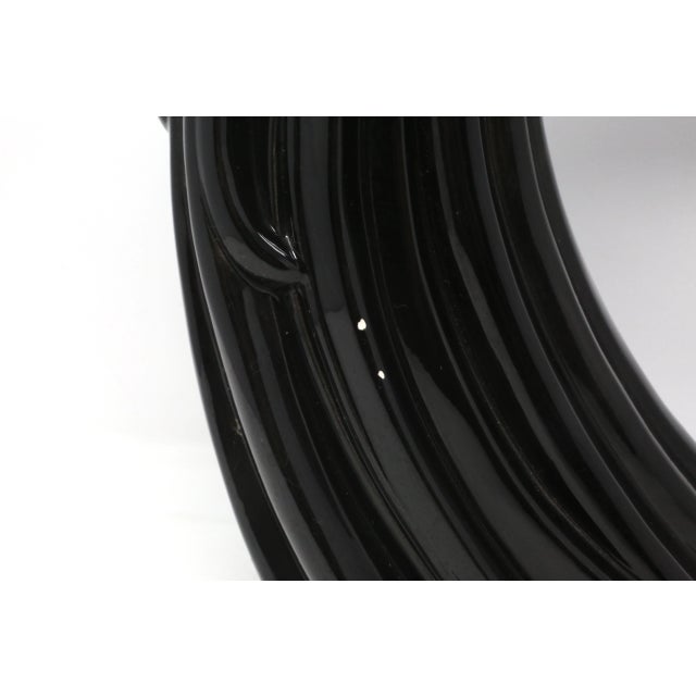 1990s 1990 Black Ceramic Woman's Head and Hair Sculpture For Sale - Image 5 of 13