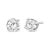 Haus of Brilliance 14K White Gold 3/4 Cttw Lab Grown Diamond 4-Prong Classic Stud Earrings For Sale - Image 4 of 6