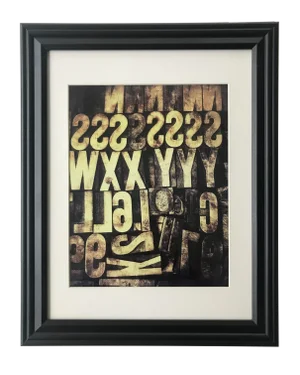 Black and White Art Photo "Typeset Love"