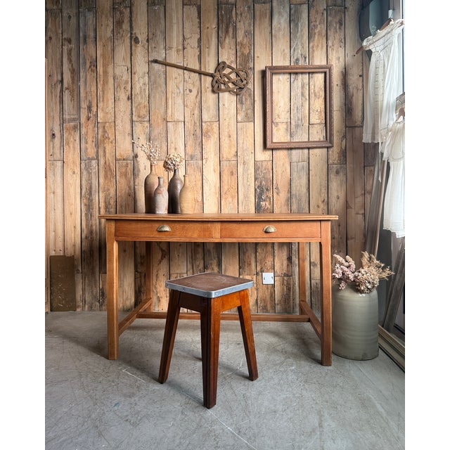 Vintage Desk in Oak, 1950s For Sale - Image 14 of 14