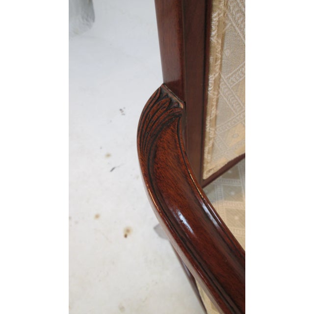 This chair is a true custom made mahogany occasional/office. The chair was made by H. Sacks and Sons of Brookline MA. The...