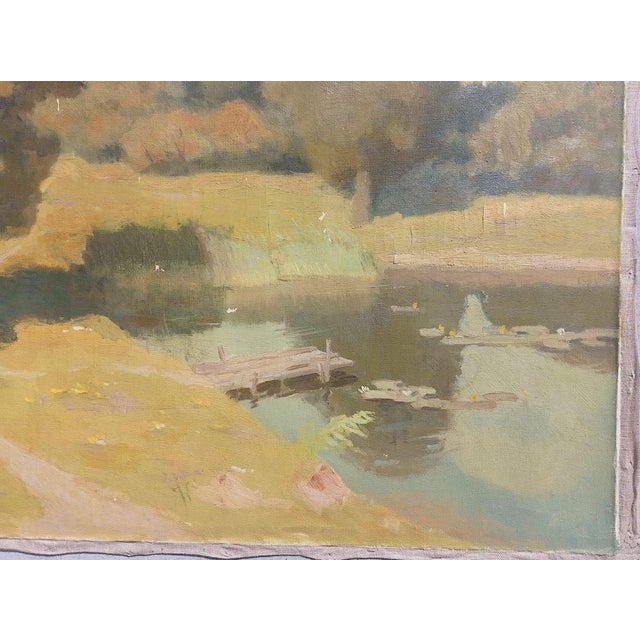 Original Impressionist Oil Painting - Woodland Scenery, Ukrainian Art 1988 120-150 For Sale - Image 16 of 17