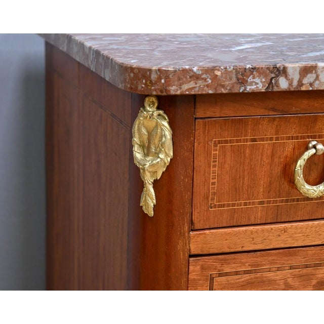 Small Early 20th Century Blond Mahogany Chest of Drawers For Sale - Image 13 of 18